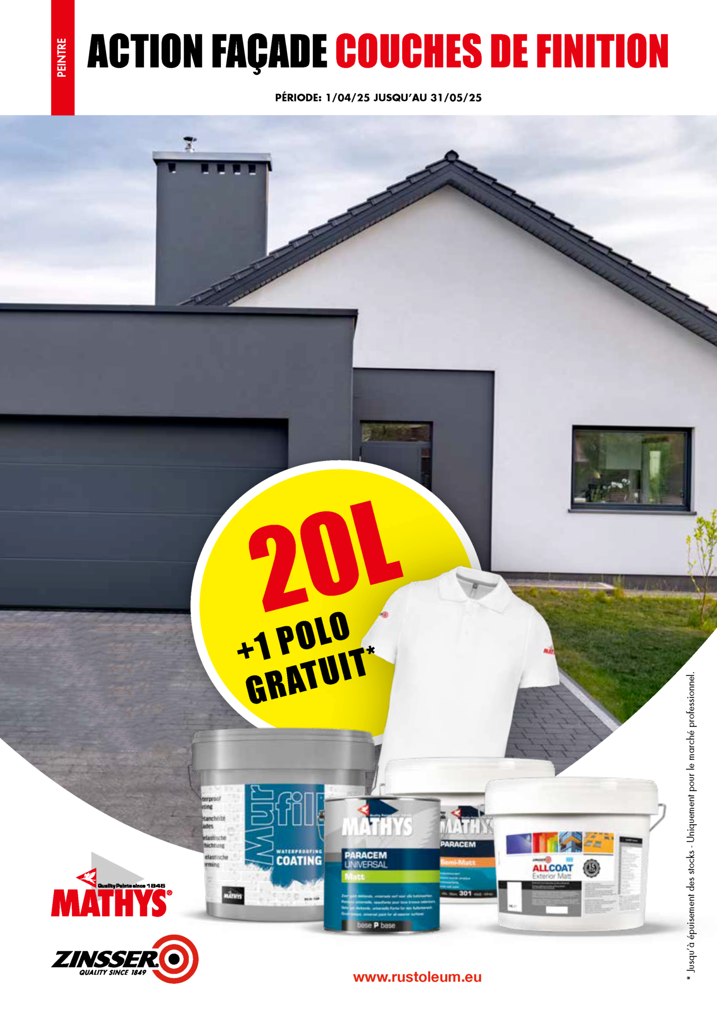 20l de peinture mathys = 1 polo gratuit