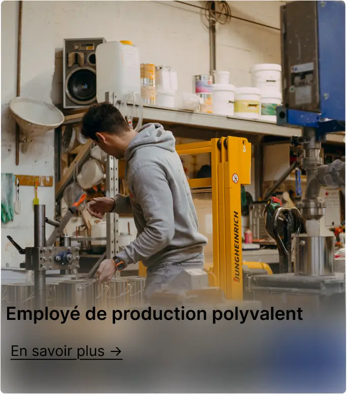 Job d'employé de production polyvalent