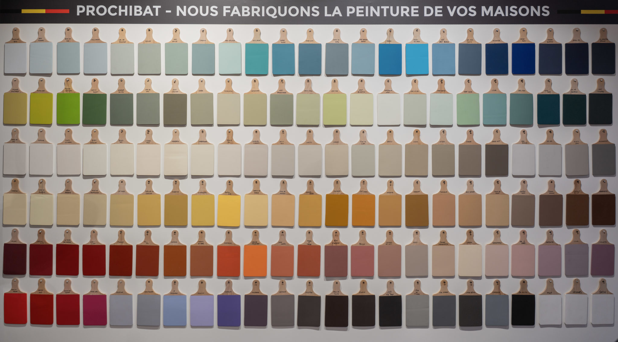 Mur de nuancier Prochibat
