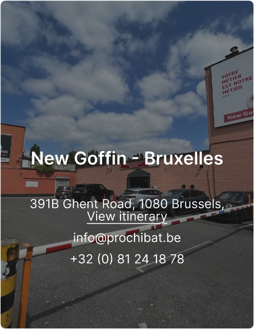 Magasin New Goffin Bruxelles - Ch. de Gand 391/B, 1080 Bruxelles - bxl@newgoffin.be - 0032 24102630